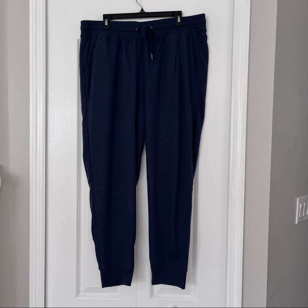 NWT Orvis mens fleece jogger pants blue XL